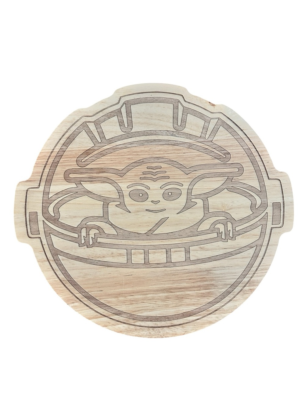 Star Wars The Mandalorian Grogu Wood Serving Cheese Cutting Charcuterie Board